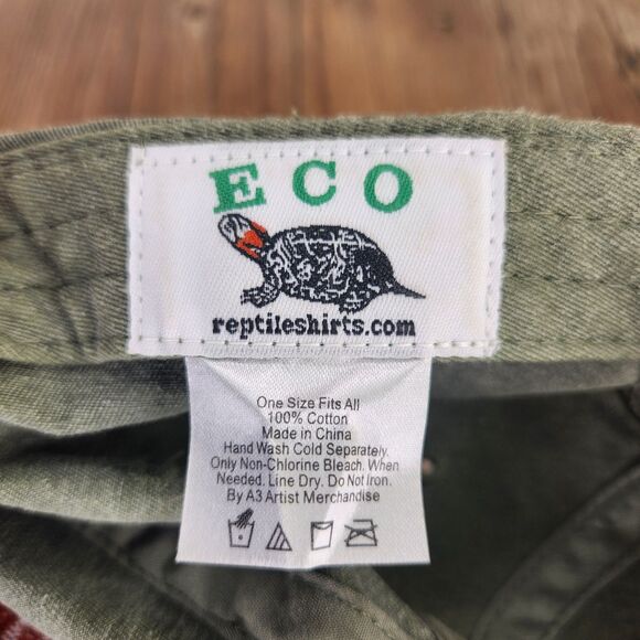 ECO ReptileShirts Embroidered Kestrel Bird Hat Cap Olive Green Cotton Mom Garden - Picture 10 of 10